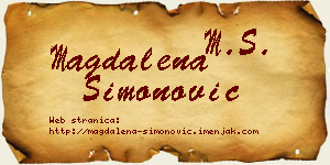 Magdalena Simonović vizit kartica